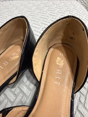 Esprit Black Croc-Embossed Pointed Toe Piper Flats Size 9 M thumbnail 5