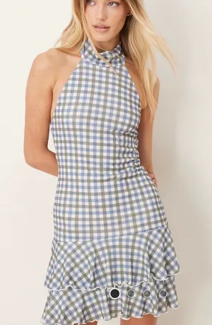 Mini Dress Gingham ASOS thumbnail 1