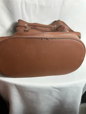 CHAPS Dresden Classic Brown Drawstring Bucket Shoulder Purse thumbnail 4