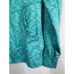 C9 Champion Women's Small Teal Full Zip Hoodie Space Dye‎ Yoga Activewear Jacket thumbnail 5