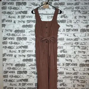 American Eagle | women pink corduroy overalls thumbnail 7
