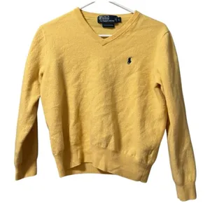 Polo By Ralph Lauren 100% Merino Wool Sweater Size Large Italian‎ Yarn Preppy thumbnail 1