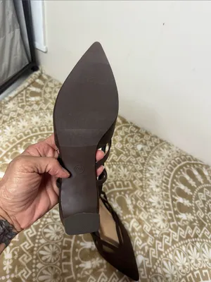 a new day Dark Brown Suede like Pointed Slingback Heels thumbnail 6