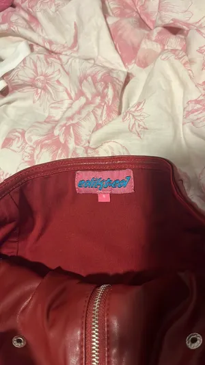 Edikted Red Leather Corset thumbnail 2