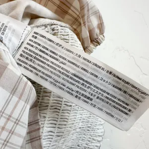 Abercrombie | Plaid V-Neck Puff Sleeve Button Top thumbnail 5