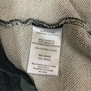 Theory Plus Camo Print Sweatshirt Blue Gray‎ Long Sleeve Crew Neck Cotton Small thumbnail 4