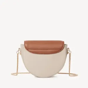 See by Chloe Women Cowhide Mara Chain Strap Evening Leather Bag Cement Beige thumbnail 2