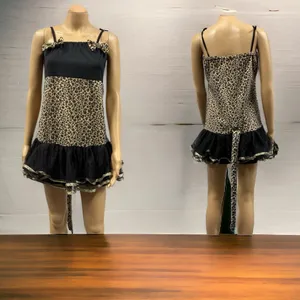 Leopard Print Mini Dress Detachable Tail Halloween Costume Cosplay Womens Medium thumbnail 8