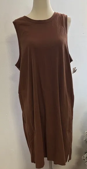 Old Navy Sleeveless Chocolate Midi Dress thumbnail 1