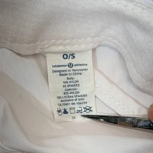 Lululemon Running Hat O/S White‎ Side Zip Pocket Adjustable Strap Cap thumbnail 8