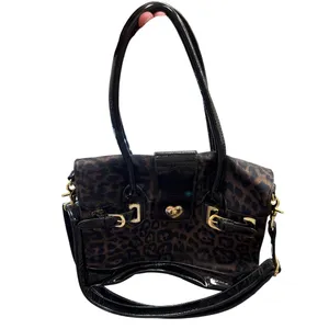 Betsey Johnson Black Leopard Print Handbag With Gold Hardware SKU 6898 thumbnail 11