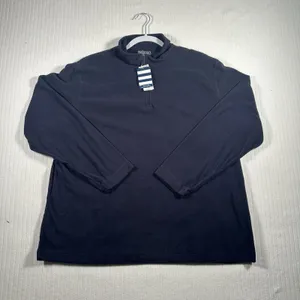 LANDS' END WOMEN'S BLACK PULLOVER FLEECE 1/4 ZIP CLOSURE SZ XL thumbnail 1