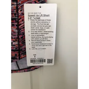 Lululemon Speed Up Short 2.5" - Sz 8, Flash Peat‎ Orange Black FPOM/BLK thumbnail 7