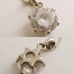 Sterling Silver 925 Necklace & Stud Earrings Set thumbnail 4