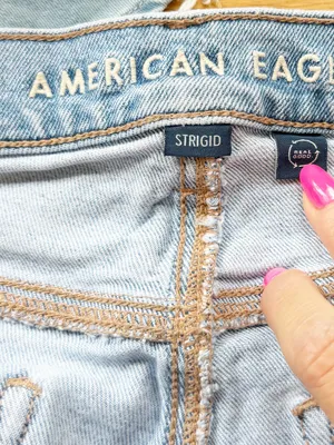 AMERICAN EAGLE Strigid Stovepipe Jeans Light Wash Size 8 X-Short thumbnail 7