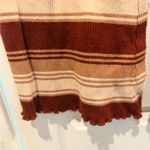 L. A Hearts Striped Brown and‎ Cream Flare Pants thumbnail 5