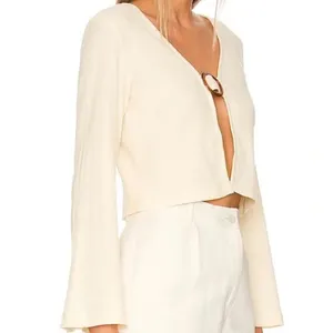 NWT Callahan Knitwear Vera Top in‎ Creme thumbnail 2