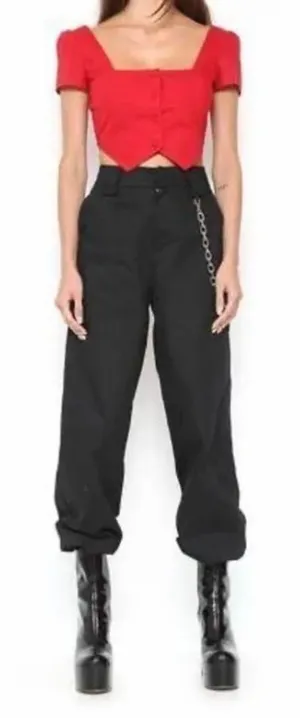 I.AM.GIA Womens L Black Parachute Jogger Pants Street Gorpcore Cargo thumbnail 1