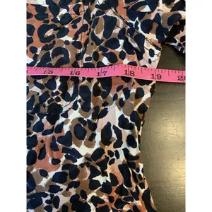 Beach Lunch Lounge Leopard Print‎ Blouse Womens Medium Animal Cheetah Mob Wife thumbnail 8