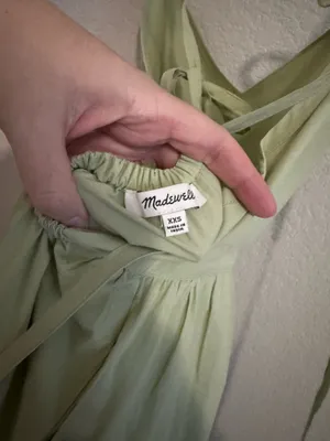 Madewell Sidonie Poplin Maxi Dress XXS Pale Green thumbnail 5
