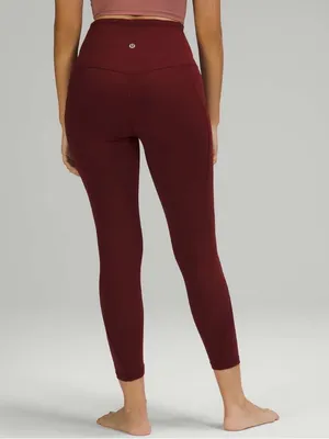 Lululemon Burgundy Align High Rise Pant with Pockets 25" Size 6 US thumbnail 2