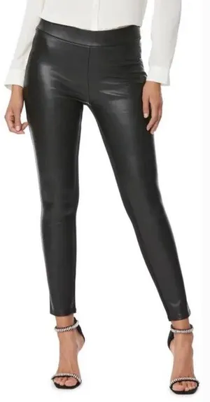 Express NWT high waisted faux Thermal leather pull on leggings Size S thumbnail 1