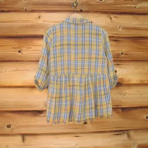 Plaid Embroidered Flannel Shirt Top thumbnail 6