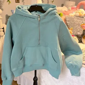 Comfy Hoodie Half Zip Scuba New Green Size M thumbnail 2