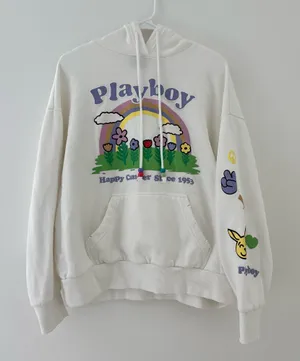 Playboy x PacSun white beaded hoodie thumbnail 1