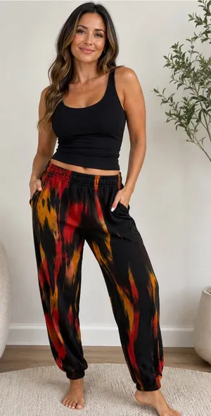 Cotton Citizen Women's Black Tie Dye Jogger Sweatpants Size Medium thumbnail 1