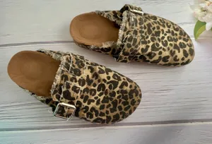 Leopard Print Sandals/Slides, Size 9 Brown thumbnail 1