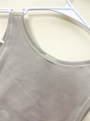 SKIMS cotton rib tank in stone size XS thumbnail 11