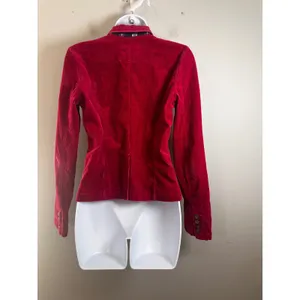 American Eagle Outfitters Red Corduroy Blazer Jacket Stretch Cotton‎ Small P S/P thumbnail 5
