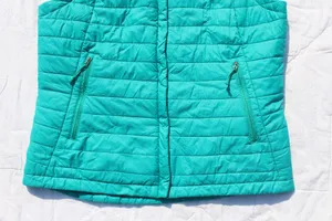 The North Face Vest Women's Large Puffer Quilted Green Blue thumbnail 2