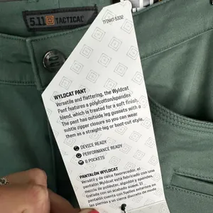 5.11 Tactical Wyldcat Pant Womens 10 Long Thyme Green Skinny Moto Zip NWT thumbnail 7