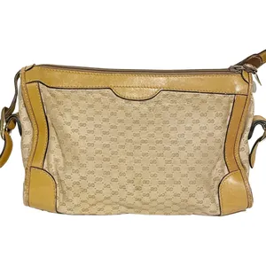 Gucci‎ Vintage GG Fabric Leather Trim Gold Hardware Shoulder Bag Pocketbook thumbnail 11