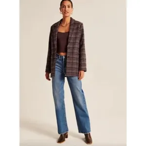 ABERCROMBIE & FITCH Heavyweight Wool Blend Blazer Coat Preppy Academia Small thumbnail 4