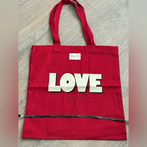 Sézane BRAND NEW Sezane Limited Edition Red Love Tote thumbnail 4