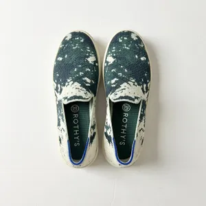 NEW Rothy's The Sneaker Sea Green Shibori Slip On Washable Shoes Size 6 thumbnail 6