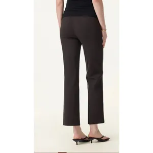 OGL Black Straight-Leg Trousers High-Rise Stretchy Comfortable Workwear Small thumbnail 5