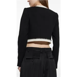NWT NEW Loveshack Fancy Ralphette Embellished Bow Jacket 12 Black $595 thumbnail 2