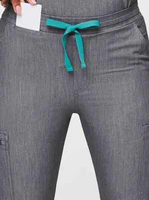 FIGS Yola Elastic Waistband Skinny Scrub Pants Graphite Grey PO 1290 thumbnail 4