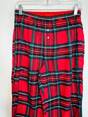 Victoria’s Secret PINK Pajama Pants Red Tartan Plaid Sleepwear thumbnail 5