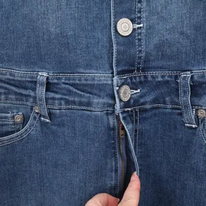 Dickies Denim Bib Overalls Womens Button Front Workwear Farmer Gorp Size XL thumbnail 6