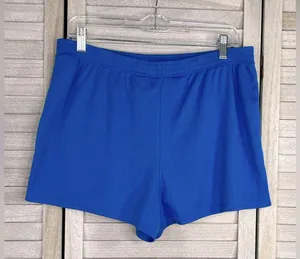 ATHLETIC WORKS Ladies Activewear Shorts Blue-Large thumbnail 2