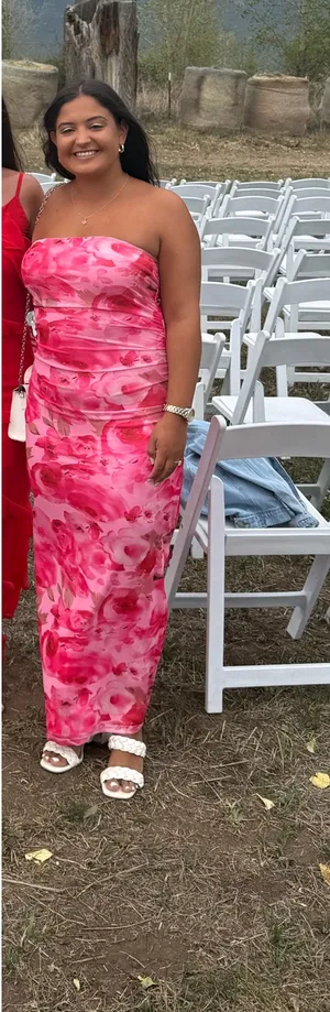 Pink Floral Dress Amazon thumbnail 2