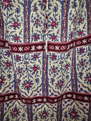 LOFT Printed Sleeveless Top - White with Blue & Burgundy thumbnail 5