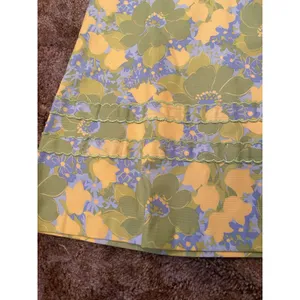Northern Isles Vintage Floral A-Line Skirt Green Yellow Blue Retro Print Bold thumbnail 2