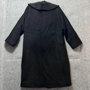 Vintage Rothmoor Coat Black Wool‎ 40s 50s Mid Century Union Made A Line Overcoat thumbnail 10