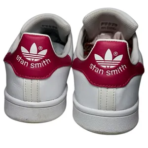 Adidas Women’s Size 6 White Bold Pink Leather Stan Smith Shoes Sneakers thumbnail 6